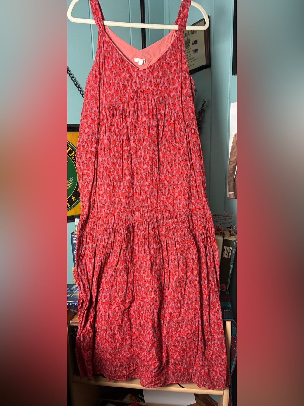 Joie Pink and Red Patterned Dress Bodice